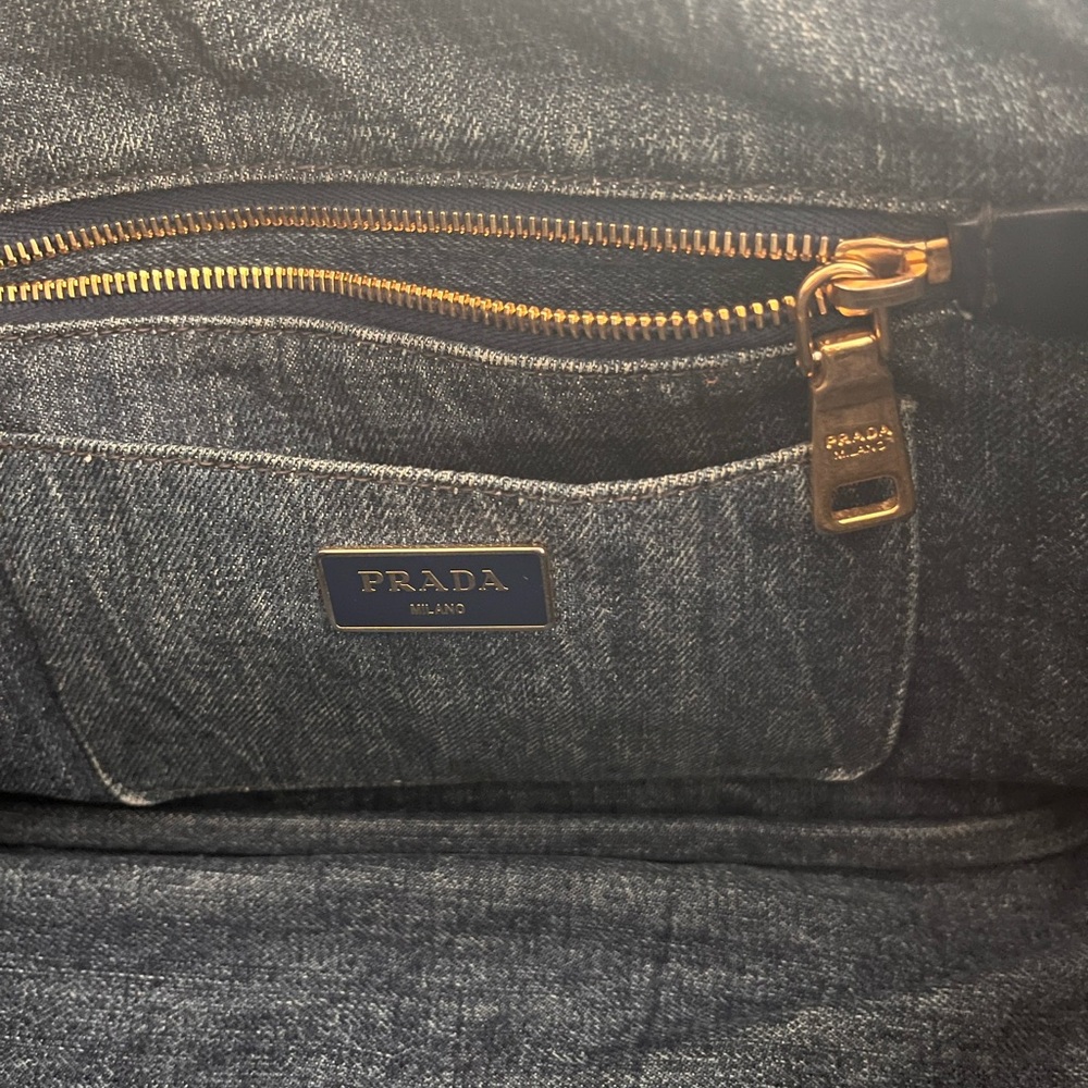 Prada Blue Denim Tote Bag - Picture 8 of 16
